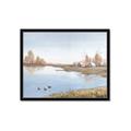 Picture of Three Cabin And Loons _GroupedProduct_Rectangle_Landscape_Framed_Matted_