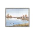 Picture of Three Cabin And Loons _GroupedProduct_Rectangle_Landscape_Framed_Matted_