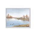 Picture of Three Cabin And Loons _GroupedProduct_Rectangle_Landscape_Framed_Matted_