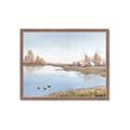 Picture of Three Cabin And Loons _GroupedProduct_Rectangle_Landscape_Framed_Matted_