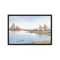Picture of Three Cabin And Loons _GroupedProduct_Rectangle_Landscape_Framed_Matted_