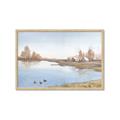 Picture of Three Cabin And Loons _GroupedProduct_Rectangle_Landscape_Framed_Matted_