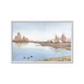 Picture of Three Cabin And Loons _GroupedProduct_Rectangle_Landscape_Framed_Matted_