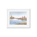 Picture of Three Cabin And Loons _GroupedProduct_Rectangle_Landscape_Framed_Matted_