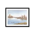 Picture of Three Cabin And Loons _GroupedProduct_Rectangle_Landscape_Framed_Matted_
