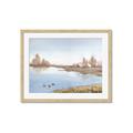 Picture of Three Cabin And Loons _GroupedProduct_Rectangle_Landscape_Framed_Matted_