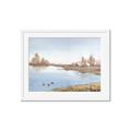 Picture of Three Cabin And Loons _GroupedProduct_Rectangle_Landscape_Framed_Matted_