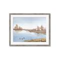 Picture of Three Cabin And Loons _GroupedProduct_Rectangle_Landscape_Framed_Matted_