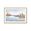 Picture of Three Cabin And Loons _GroupedProduct_Rectangle_Landscape_Framed_Matted_