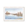 Picture of Three Cabin And Loons _GroupedProduct_Rectangle_Landscape_Framed_Matted_