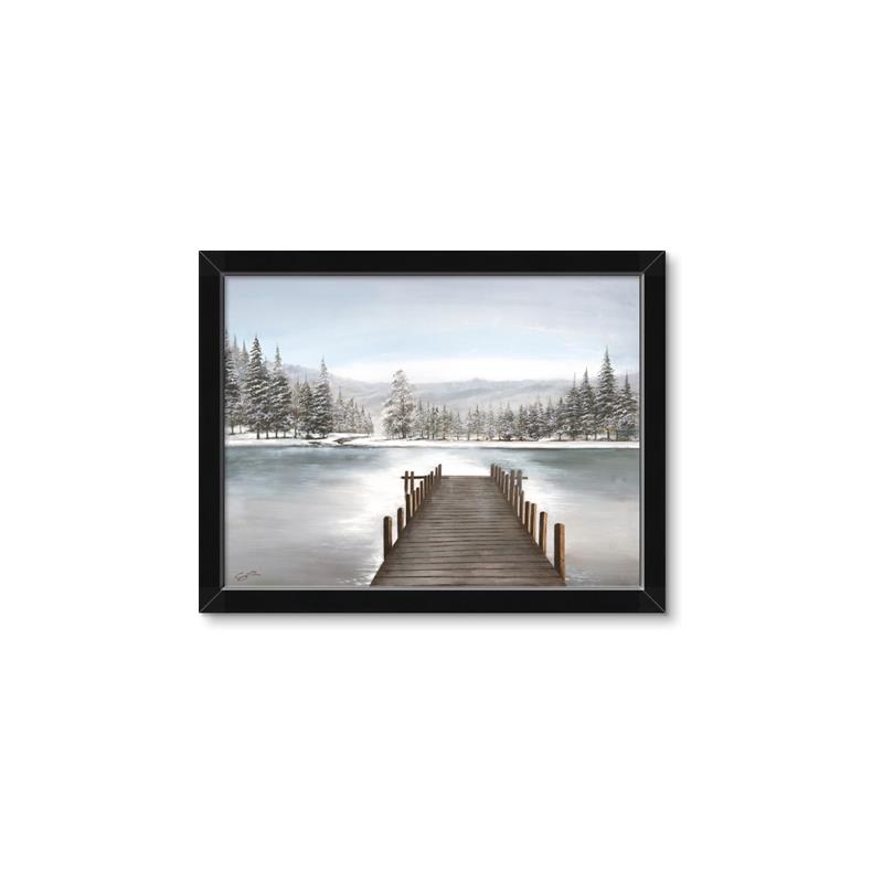 Picture of River After the Snowfall _GroupedProduct_Rectangle_Landscape_Framed_Matted_