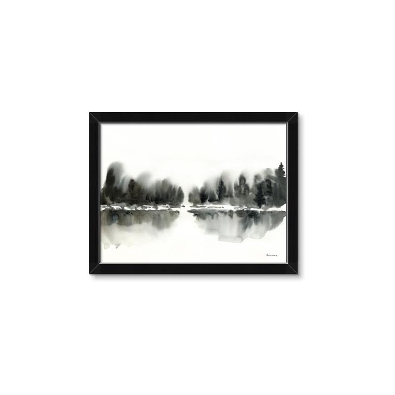 Picture of Misty Forest Black  _GroupedProduct_Rectangle_Landscape_Framed_Matted_