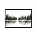 Picture of Misty Forest Black  _GroupedProduct_Rectangle_Landscape_Framed_Matted_