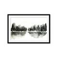 Picture of Misty Forest Black  _GroupedProduct_Rectangle_Landscape_Framed_Matted_