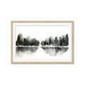 Picture of Misty Forest Black  _GroupedProduct_Rectangle_Landscape_Framed_Matted_