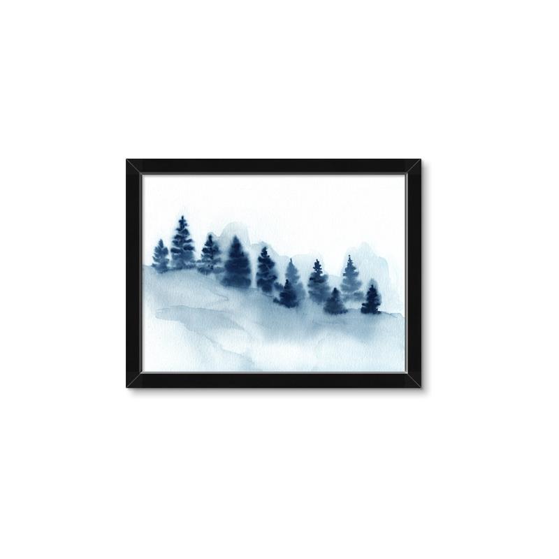 Picture of Misty Forest Blue Trees _GroupedProduct_Rectangle_Landscape_Framed_Matted_