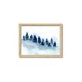 Picture of Misty Forest Blue Trees _GroupedProduct_Rectangle_Landscape_Framed_Matted_