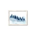 Picture of Misty Forest Blue Trees _GroupedProduct_Rectangle_Landscape_Framed_Matted_