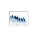 Picture of Misty Forest Blue Trees _GroupedProduct_Rectangle_Landscape_Framed_Matted_