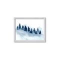 Picture of Misty Forest Blue Trees _GroupedProduct_Rectangle_Landscape_Framed_Matted_