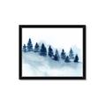 Picture of Misty Forest Blue Trees _GroupedProduct_Rectangle_Landscape_Framed_Matted_
