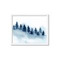 Picture of Misty Forest Blue Trees _GroupedProduct_Rectangle_Landscape_Framed_Matted_