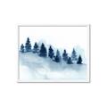 Picture of Misty Forest Blue Trees _GroupedProduct_Rectangle_Landscape_Framed_Matted_