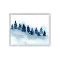 Picture of Misty Forest Blue Trees _GroupedProduct_Rectangle_Landscape_Framed_Matted_