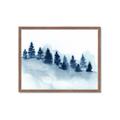 Picture of Misty Forest Blue Trees _GroupedProduct_Rectangle_Landscape_Framed_Matted_