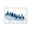 Picture of Misty Forest Blue Trees _GroupedProduct_Rectangle_Landscape_Framed_Matted_