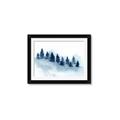Picture of Misty Forest Blue Trees _GroupedProduct_Rectangle_Landscape_Framed_Matted_
