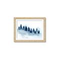 Picture of Misty Forest Blue Trees _GroupedProduct_Rectangle_Landscape_Framed_Matted_