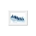 Picture of Misty Forest Blue Trees _GroupedProduct_Rectangle_Landscape_Framed_Matted_