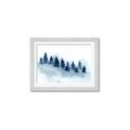Picture of Misty Forest Blue Trees _GroupedProduct_Rectangle_Landscape_Framed_Matted_