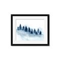 Picture of Misty Forest Blue Trees _GroupedProduct_Rectangle_Landscape_Framed_Matted_