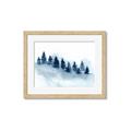 Picture of Misty Forest Blue Trees _GroupedProduct_Rectangle_Landscape_Framed_Matted_