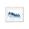 Picture of Misty Forest Blue Trees _GroupedProduct_Rectangle_Landscape_Framed_Matted_
