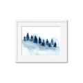 Picture of Misty Forest Blue Trees _GroupedProduct_Rectangle_Landscape_Framed_Matted_