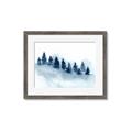 Picture of Misty Forest Blue Trees _GroupedProduct_Rectangle_Landscape_Framed_Matted_