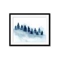 Picture of Misty Forest Blue Trees _GroupedProduct_Rectangle_Landscape_Framed_Matted_