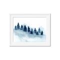 Picture of Misty Forest Blue Trees _GroupedProduct_Rectangle_Landscape_Framed_Matted_
