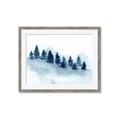 Picture of Misty Forest Blue Trees _GroupedProduct_Rectangle_Landscape_Framed_Matted_