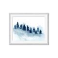 Picture of Misty Forest Blue Trees _GroupedProduct_Rectangle_Landscape_Framed_Matted_