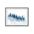 Picture of Misty Forest Blue Trees _GroupedProduct_Rectangle_Landscape_Framed_Matted_