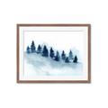 Picture of Misty Forest Blue Trees _GroupedProduct_Rectangle_Landscape_Framed_Matted_