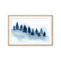 Picture of Misty Forest Blue Trees _GroupedProduct_Rectangle_Landscape_Framed_Matted_