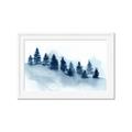 Picture of Misty Forest Blue Trees _GroupedProduct_Rectangle_Landscape_Framed_Matted_