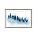 Picture of Misty Forest Blue Trees _GroupedProduct_Rectangle_Landscape_Framed_Matted_