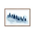 Picture of Misty Forest Blue Trees _GroupedProduct_Rectangle_Landscape_Framed_Matted_