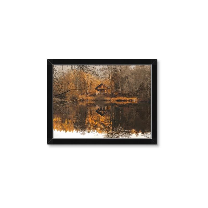 Picture of Cabin in the Woods  _GroupedProduct_Rectangle_Landscape_Framed_Matted_